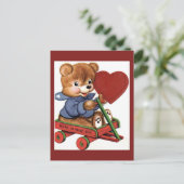 Valentine Vintage Postcard Feestdagenkaart (Staand voorkant)
