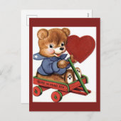 Valentine Vintage Postcard Feestdagenkaart (Voorkant / Achterkant)