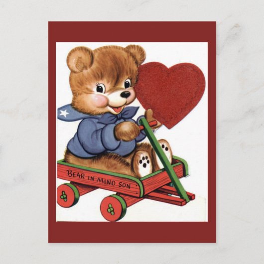 Valentine Vintage Postcard Feestdagenkaart (Voorkant)