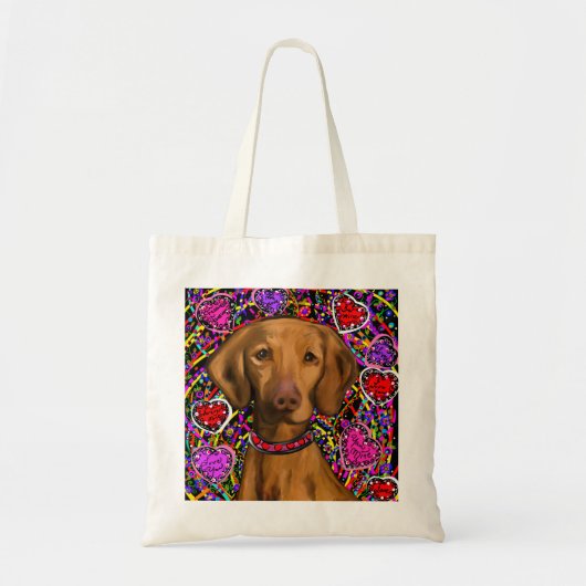 Valentine Vizsla Tote Bag (Voorkant)