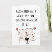 Valentine Vrienden Als Volwassene Vouwen Kaart (Voorkant)