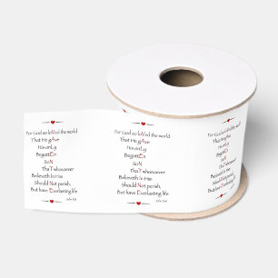 VALENTINE - Want God zo veel van de wereld Grosgrain Lint