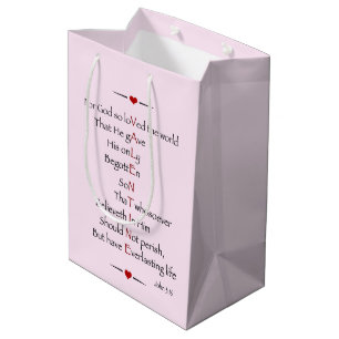 VALENTINE - Want zo lief had God de wereld Medium Cadeauzakje