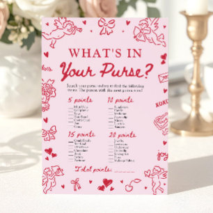 Valentine Wat Zit Er In Je Tas Bruidsfeest Spel Kaart