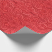Valentine Wavy Hearts Gift Wrap | Retro Groovy  Cadeaupapier (Hoek)