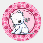 Valentine Westie Sticker (Voorkant)