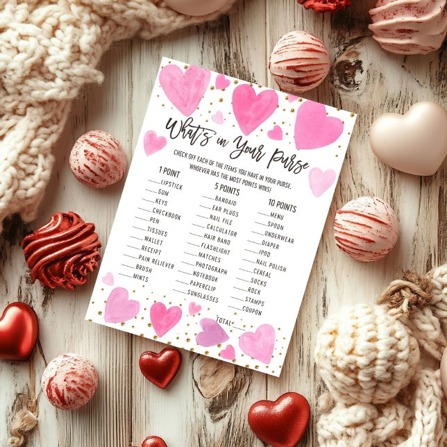 Valentine what on your purse baby shower game card (Creator heeft geüpload)