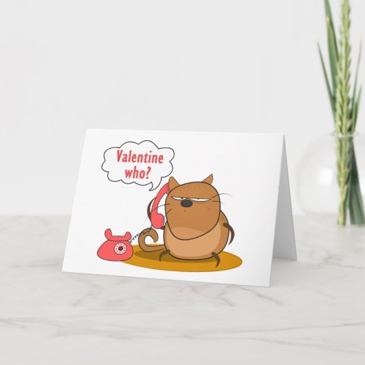 Valentine Who? Feestdagen Kaart (Voorkant)