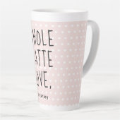 Valentine Whole Latte Love Zwarte Script Roze Mok (Rechterhoek)