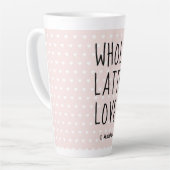Valentine Whole Latte Love Zwarte Script Roze Mok (Linkerhoek)