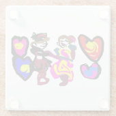 Valentine win love glazen onderzetter (Achterkant)