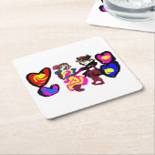 Valentine win love kartonnen onderzetters (Schuin)