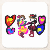 Valentine win love kartonnen onderzetters (Voorkant)