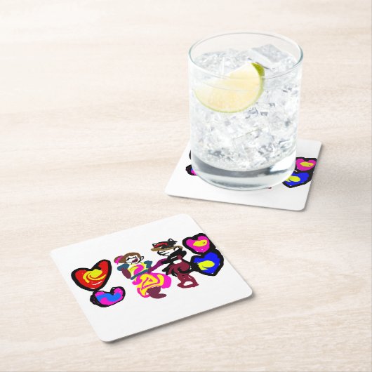 Valentine win love kartonnen onderzetters (Insitu)