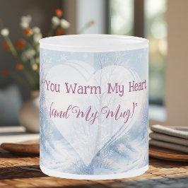 Valentine Winter Frost You Warm My Heart & My Mug Matglas Koffiemok
