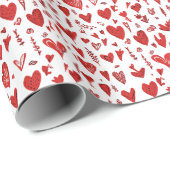Valentine Wrapping Paper Love-Inspired Gift Wrap Cadeaupapier (Rol Hoek)