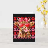 Valentine Xoxo Highland Cow Cute Coquette Bow West Kaart (Gele Bloem)
