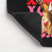 Valentine Xoxo Highland Cow Cute Coquette Bow West Muismat (Hoek)