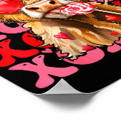 Valentine Xoxo Highland Cow Cute Coquette Bow West Poster (Hoek)