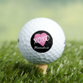 Valentine XOXO Roze Hart Golfballen (Insitu Shirt)