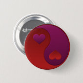 Valentine Yin Yang Ronde Button 5,7 Cm (Voorkant /achterkant)