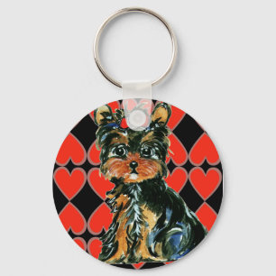 Valentine Yorkie Poo Sleutelhanger