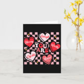 Valentine You Are Loved Worthy Enough Candy Heart  Kaart (Gele Bloem)