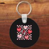 Valentine You Are Loved Worthy Enough Candy Heart  Sleutelhanger (Voorkant)
