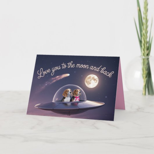 Valentinekaart voor Beagle Bedankkaart (Voorkant)