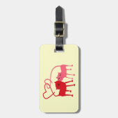 Valentinekatten Gepersonaliseerde Bagage Labels (Voorkant verticaal)