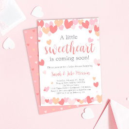 Valentine's Baby Shower Invitation Kaart