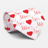 Valentines-Be-Mine-met Rode Hart Stropdas (Opgerold)