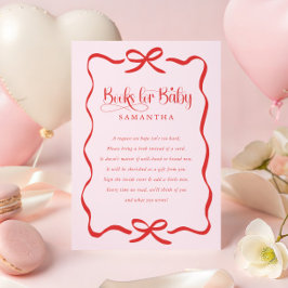 Valentines bow girl baby shower books for baby  informatiekaartje