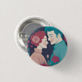 Valentine's button (Voorkant /achterkant)