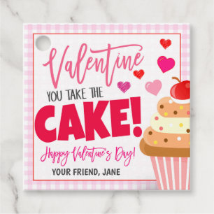 Valentines Cake Gift Tag Bedankjes Labels