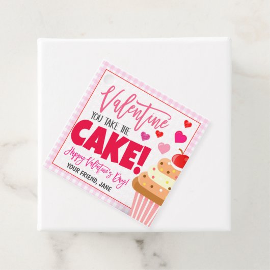 Valentines Cake Gift Tag Bedankjes Labels (In situ)
