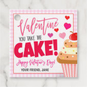 Valentines Cake Gift Tag Bedankjes Labels (Voorkant)