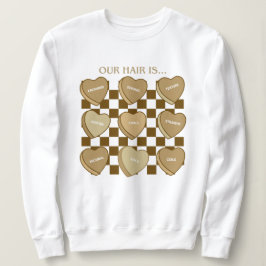 Valentine's Candy Harten Zwarte Haar Pullover