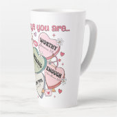 Valentine's Candy Hearts Christian Latte Mok (Rechterhoek)