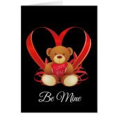Valentine's Card Bear Be My Valentine (Voorkant)
