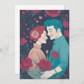 Valentines card feestdagenkaart (Voorkant / Achterkant)