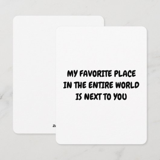 Valentines Card for Boyfriend My Favorite Place Feestdagenkaart (Voorkant / Achterkant)