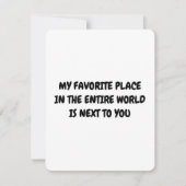Valentines Card for Boyfriend My Favorite Place Feestdagenkaart (Voorkant)