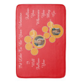 Valentine's Cat Pawprint Humor Cat Photo Badmat (Voorkant Verticaal)