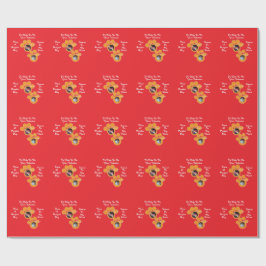 Valentine's Cat Pawprint Humor Cat Photo Cadeaupapier