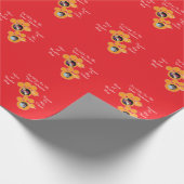 Valentine's Cat Pawprint Humor Cat Photo Cadeaupapier (Hoek)