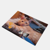 Valentine's Cat Pawprint Humor Cat Photo Deurmat (Schuin)