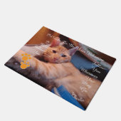 Valentine's Cat Pawprint Humor Cat Photo Deurmat (Schuin)