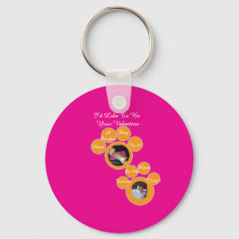 Valentine's Cat Pawprint Humor Cat Photo Sleutelhanger