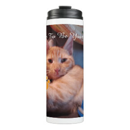 Valentine's Cat Pawprint Humor Cat Photo Thermosbeker